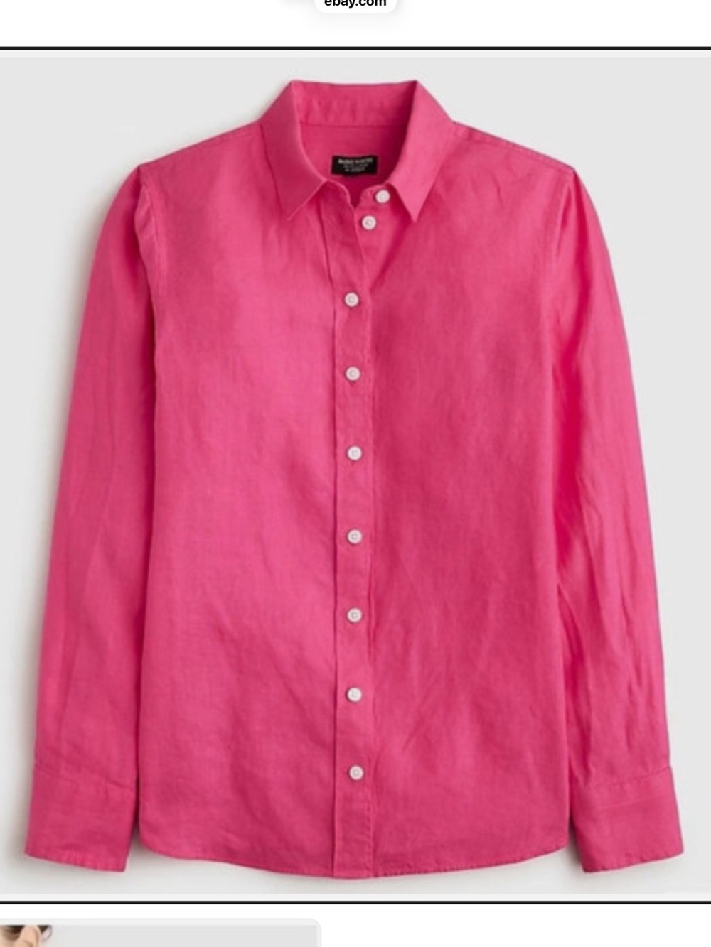 J. Crew Bright Pink Long-Sleeve Button-Up Blouse